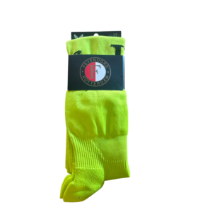 Feyenoord voetbalsokken lime BNWT maat 39-43 voorkant