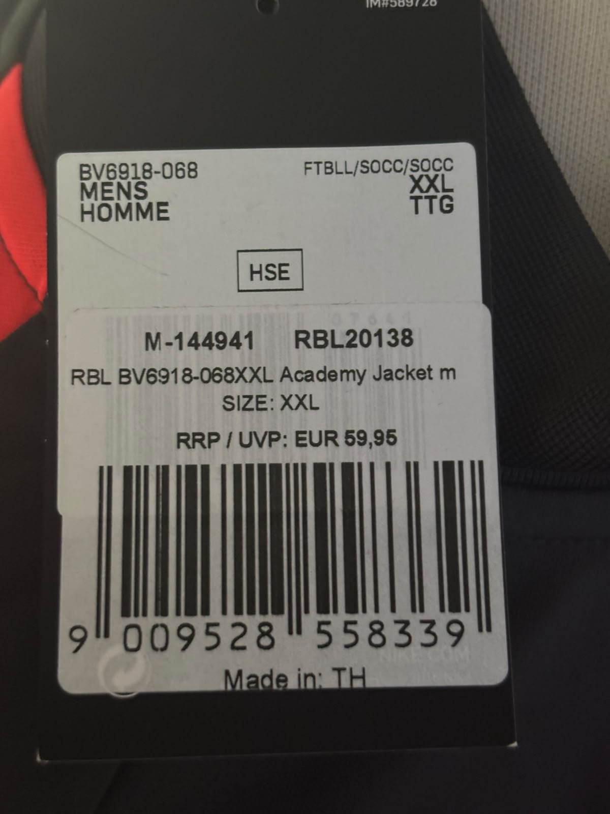 RB Leipzig trainingsjas 2020 BNWT